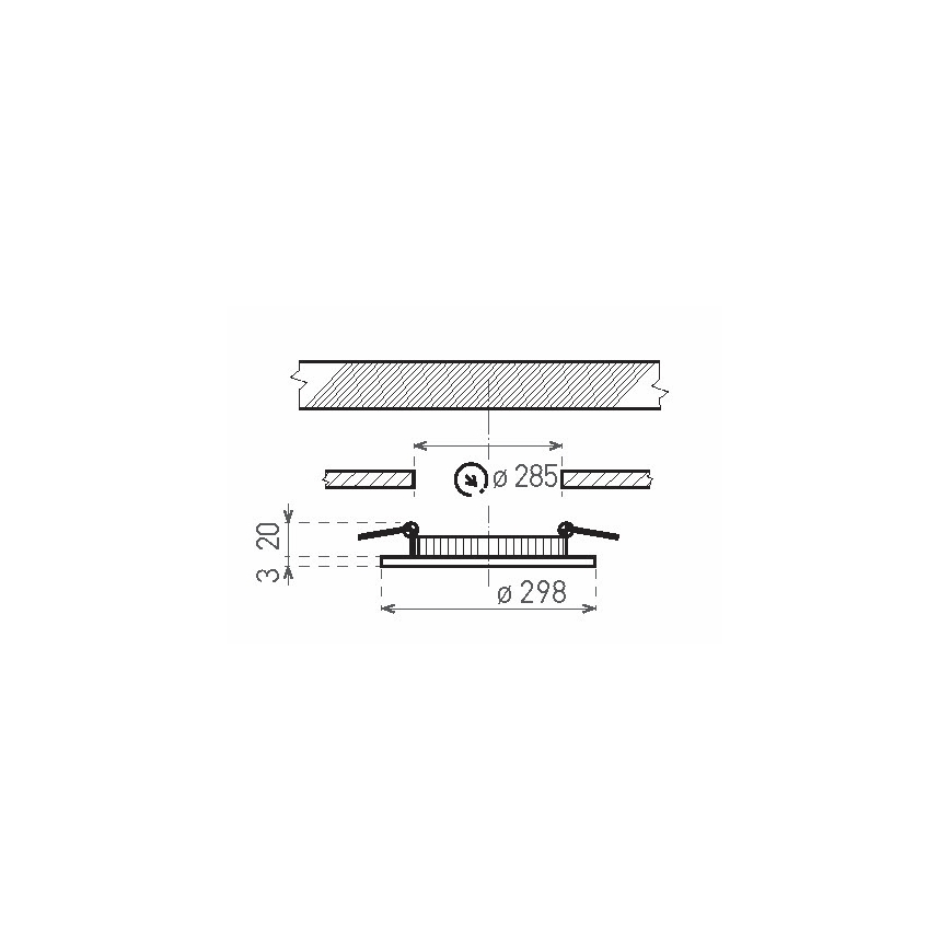 LED Koupelnové podhledové svítidlo VEGA LED/24W/230V 2800K pr. 29,8 cm IP44