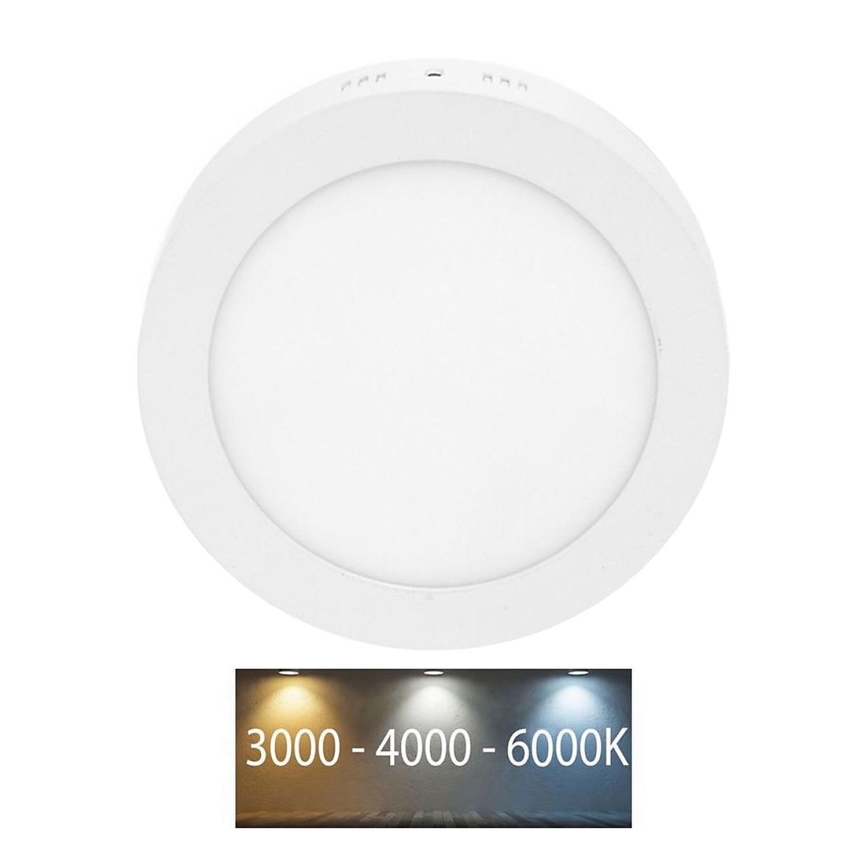 LED Koupelnové stropní svítidlo LADA LED/18W/230V 3000/4000/6000K pr. 22 cm IP44 bílá