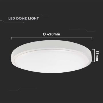 LED Koupelnové stropní svítidlo LED/30W/230V 4000K IP44 bílá