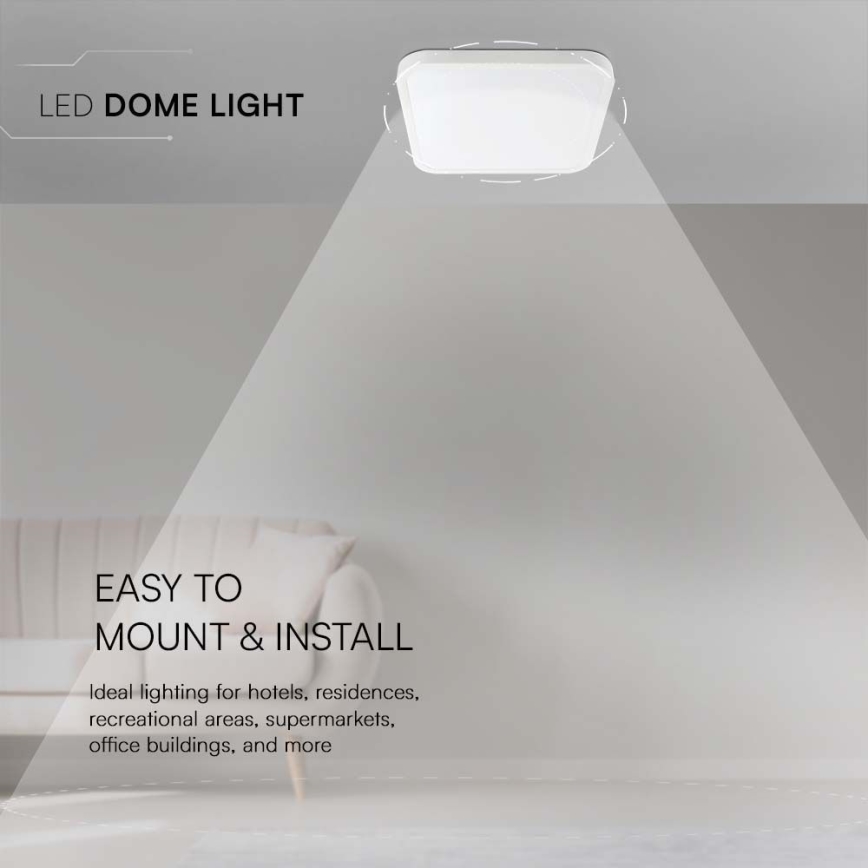 LED Koupelnové stropní svítidlo LED/48W/230V 3000K IP44 bílá