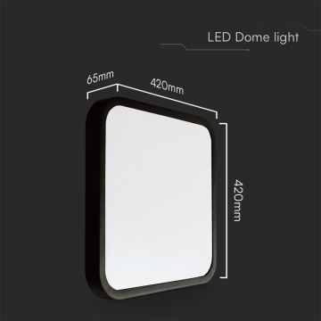 LED Koupelnové stropní svítidlo LED/48W/230V IP44 3000K 42x42 cm černá