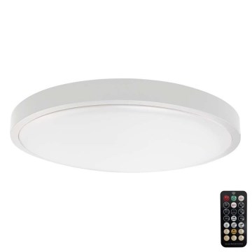 LED Koupelnové stropní svítidlo se senzorem SAMSUNG CHIP LED/24W/230V IP44 6500K pr. 35 cm bílá + dálkové ovládání