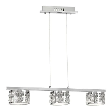 LED Křišťálový lustr na lanku ALEX 3xLED/15W/230V