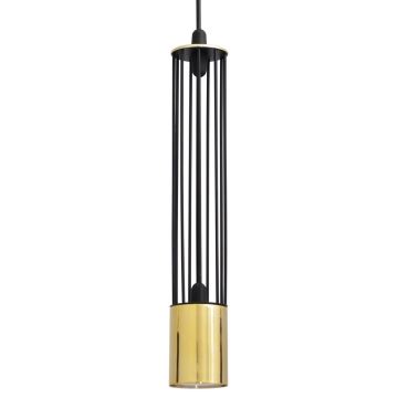 LED Lustr na lanku BARS 1xGU10/4,8W/230V černá/zlatá