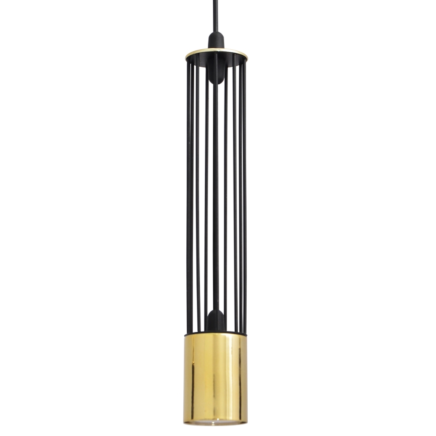 LED Lustr na lanku BARS 3xGU10/4,8W/230V černá/zlatá