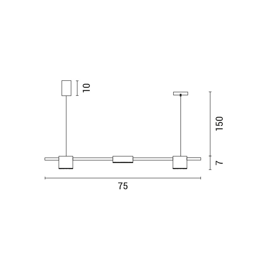 LED Lustr na lanku LED/24W/230V 3000K zlatá