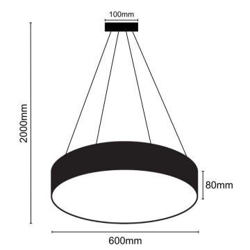 LED Lustr na lanku LED/35W/230V 4000K pr. 60 cm