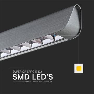 LED Lustr na lanku LED/36W/230V 3000/4000/6400K antracit