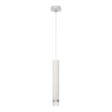 LED Lustr na lanku TUBA 1xGU10/6,5W/230V bílá/lesklý chrom