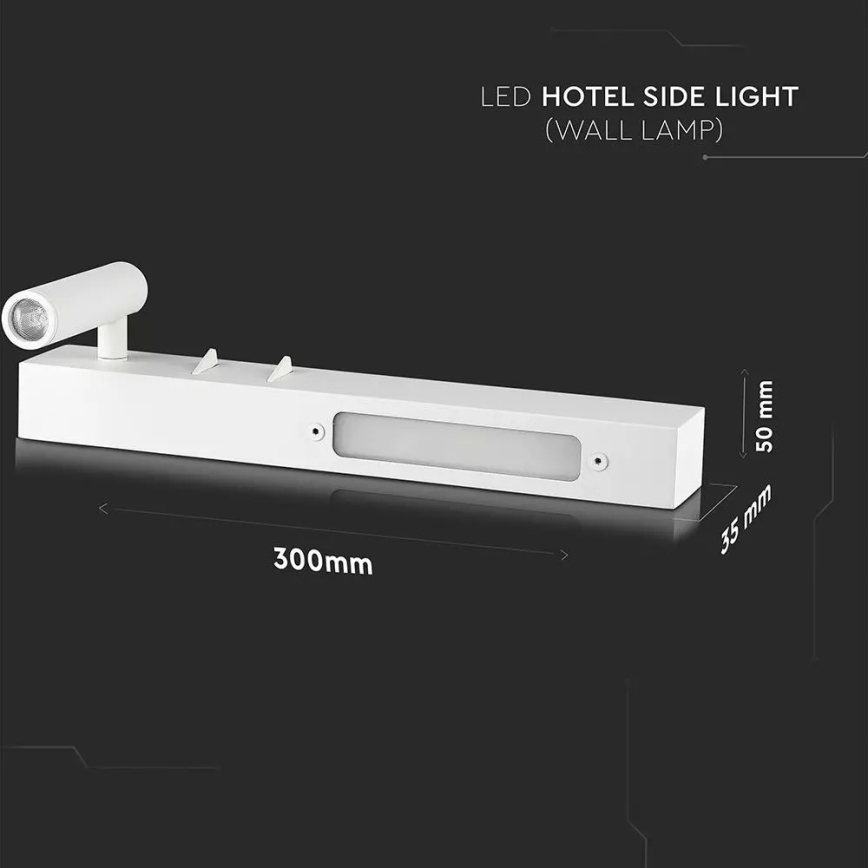 LED Nástěnné svítidlo 1xLED/3W/230V + 1xLED/6W