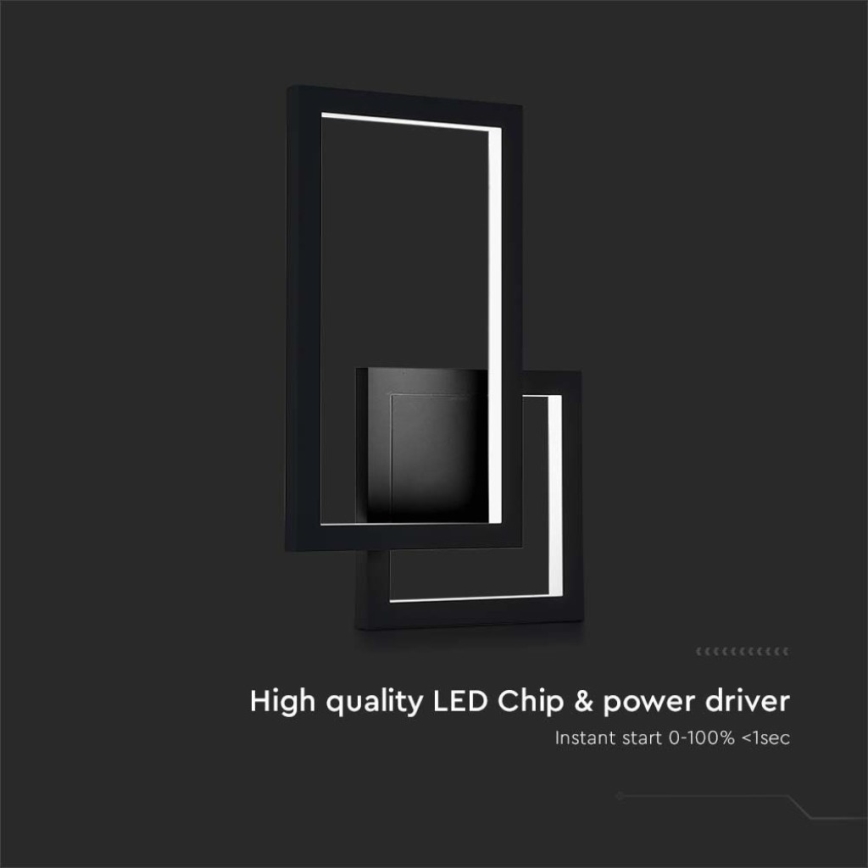 LED Nástěnné svítidlo LED/20W/230V 4000K černá