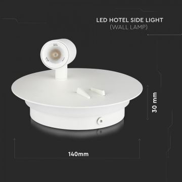 LED Nástěnné svítidlo LED/3W/230V + LED/6W/230V 3000K bílá