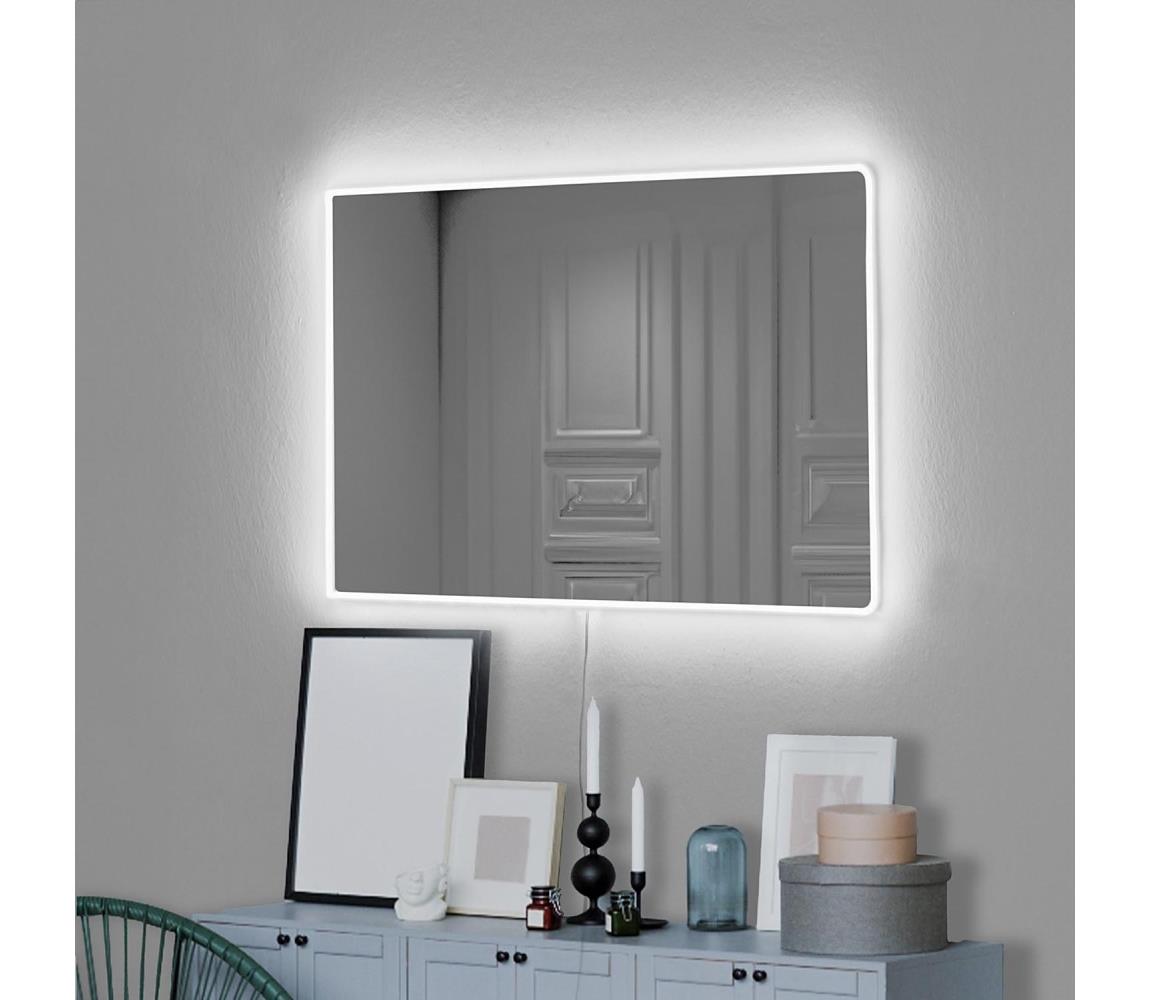  LED Nástěnné zrcadlo s podsvícením RECTANGULAR 60x40 cm bílá 