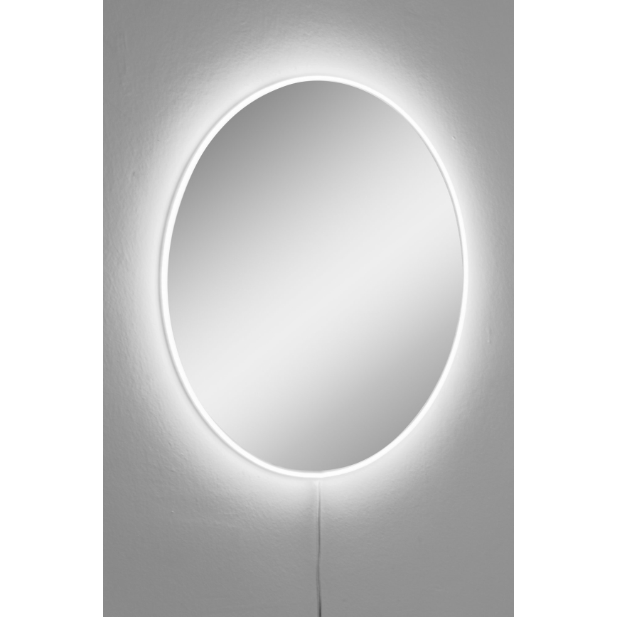 LED Nástěnné zrcadlo s podsvícením ROUND pr. 40 cm bílá