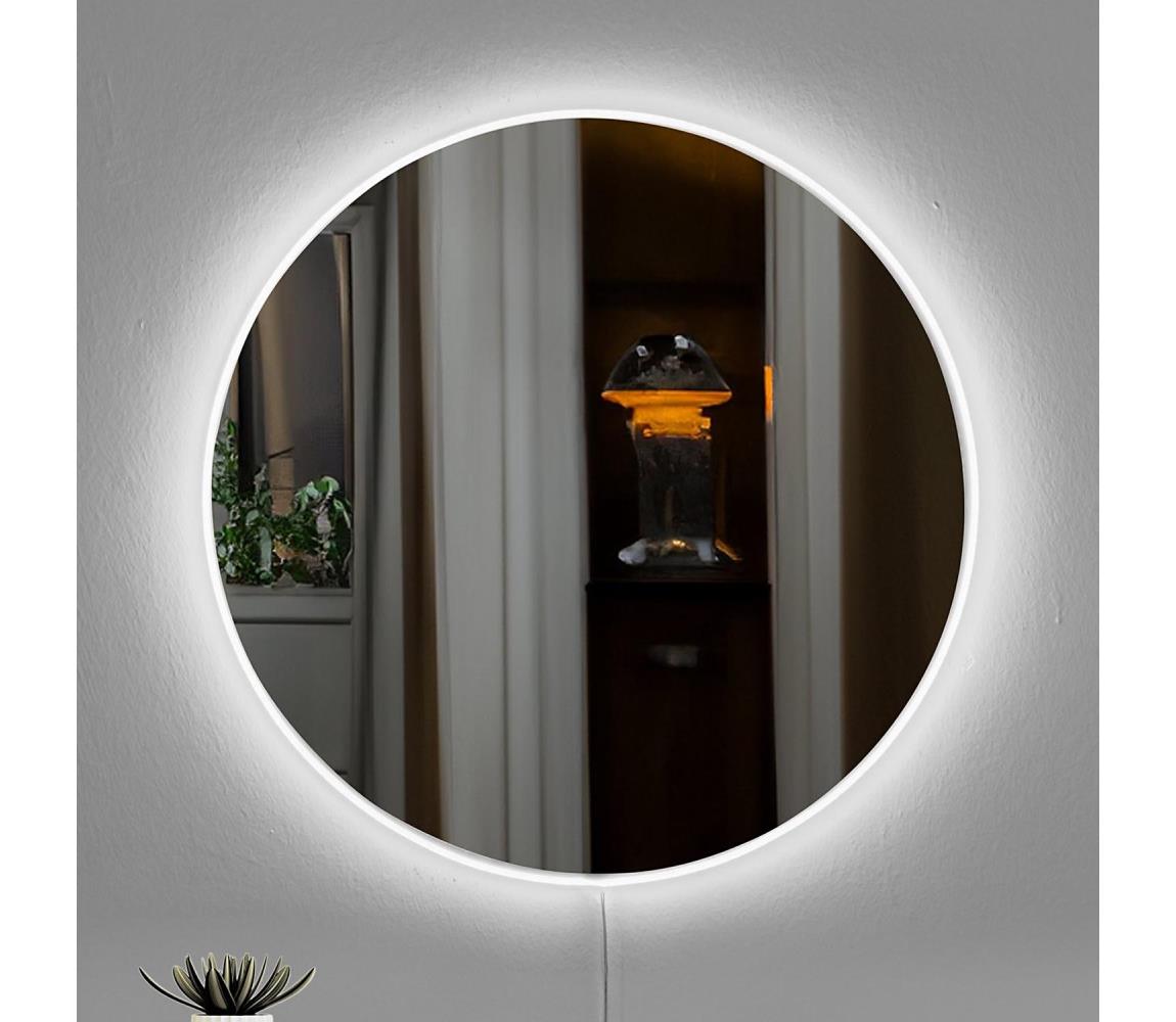  LED Nástěnné zrcadlo s podsvícením ROUND pr. 60 cm bílá 