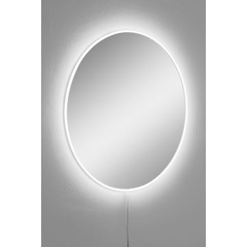 LED Nástěnné zrcadlo s podsvícením ROUND pr. 60 cm bílá