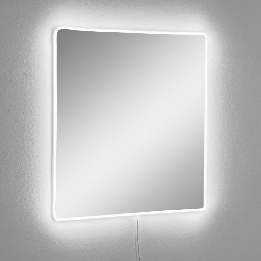 LED Nástěnné zrcadlo s podsvícením SQUARE 50x50 cm bílá