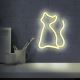 LED Neonová nástěnná dekorace CAT LED/3W/3xAA žlutá