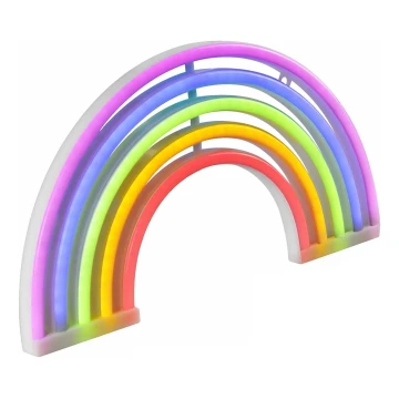 LED Neonová nástěnná dekorace RAINBOW LED/3W/3xAA multicolor