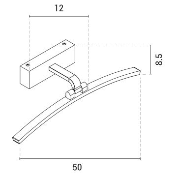 LED Obrazové svítidlo LED/10W/230V 4000Κ 50 cm černá