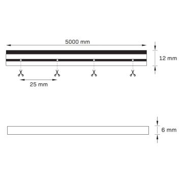 LED Pásek NEON 5 m LED/27W/12V 4000K IP65