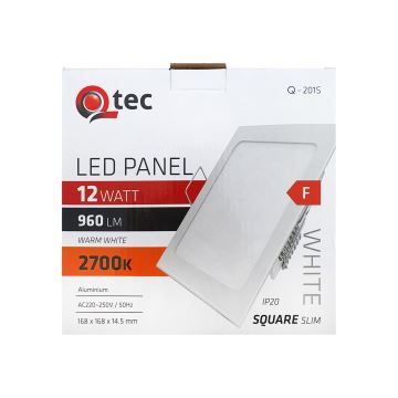 LED Podhledové svítidlo QTEC LED/12W/230V 2700K 16,8x16,8 cm