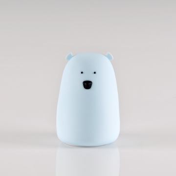 LED RGB Dětská dotyková lampička BEAR LED/0,8W/5V modrá