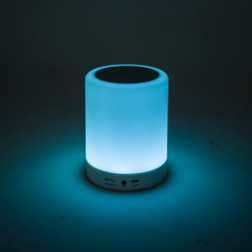 LED RGB Stmívatelná stolní lampa s reproduktorem FUNNY LED/5W/230V