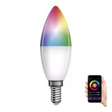 LED RGB Stmívatelná žárovka GoSmart E14/4,8W/230V 2700-6500K Wi-Fi Tuya