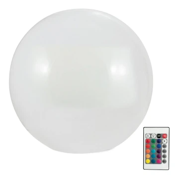 LED RGBW Solární lampa BALL LED/1,2V pr. 30 cm IP65 + dálkové ovládání