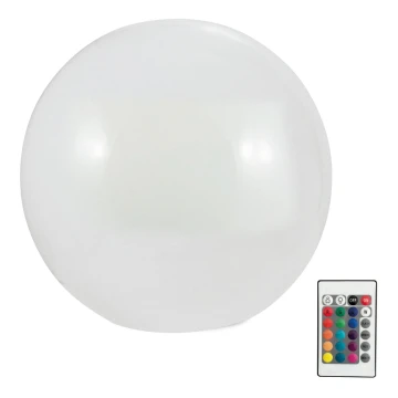 LED RGBW Solární lampa BALL LED/3,2V pr. 20 cm IP65 + dálkové ovládání