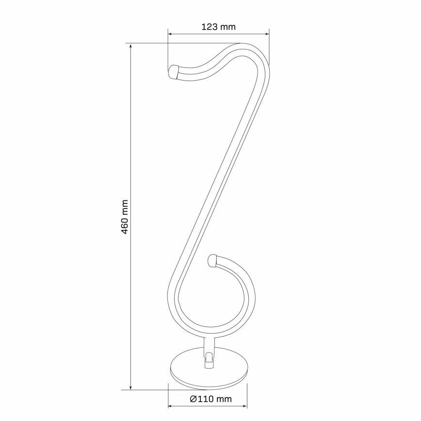 LED RGBW Stmívatelná stolní lampa NUTKA LED/15W/5V černá + dálkové ovládání