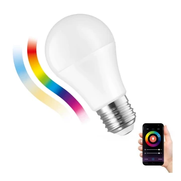 LED RGBW Stmívatelná žárovka E27/9W/230V 2700-6500K Wi-Fi Tuya