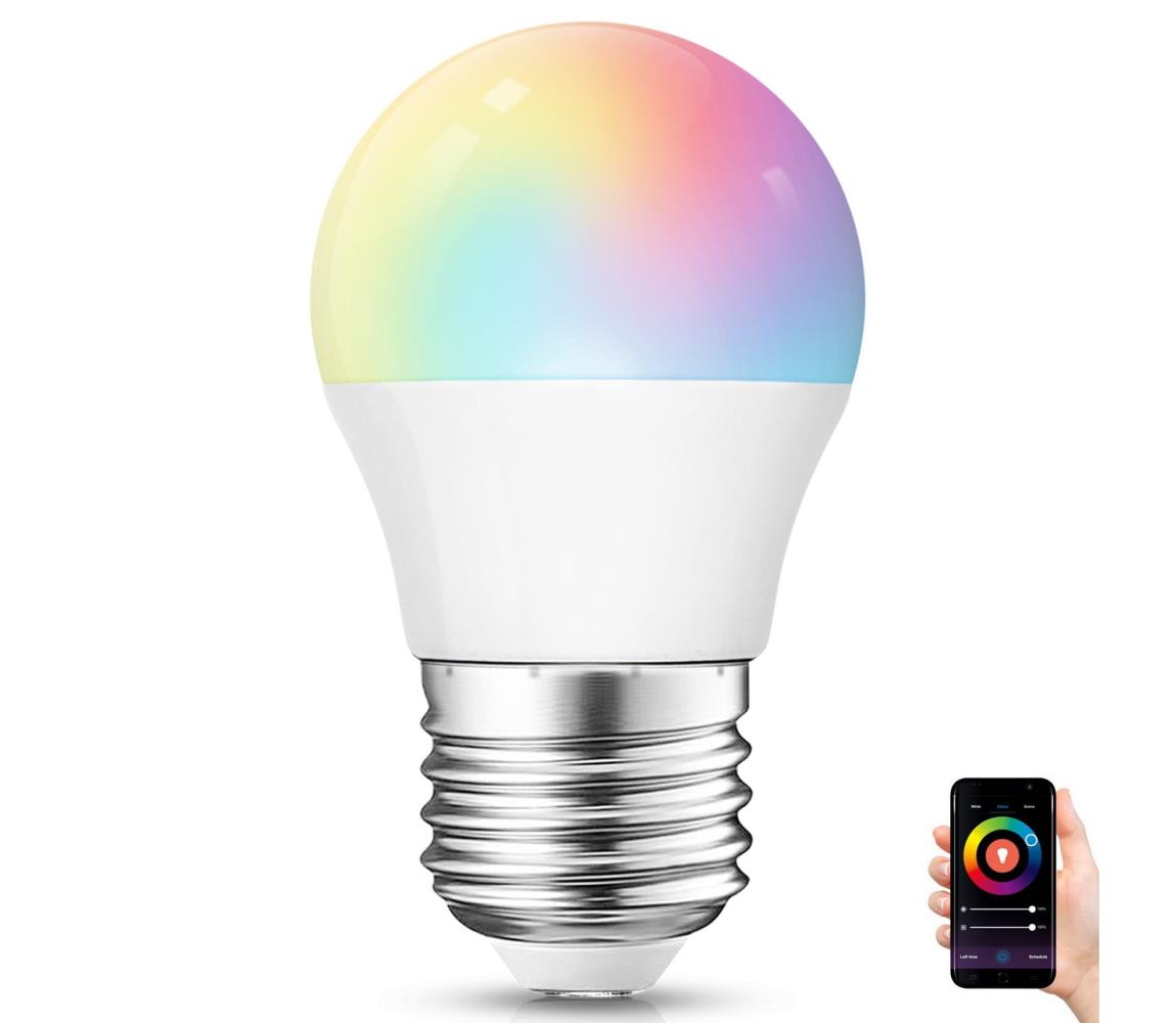  B.V. LED RGBW Stmívatelná žárovka G45 E27/6,5W/230V 2700-6500K Wi-Fi -  