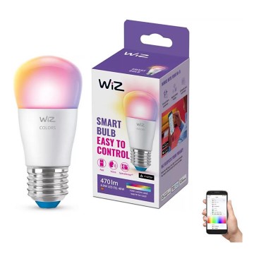 LED RGBW Stmívatelná žárovka P45 E27/4,9W/230V 2200-6500K CRI 90 Wi-Fi - WiZ