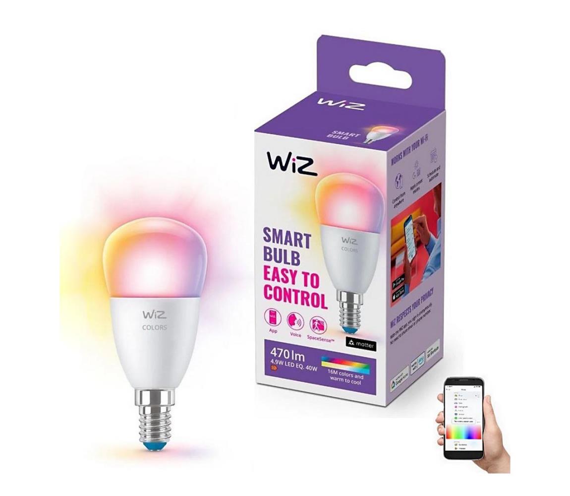 WiZ LED RGBW Stmívatelná žárovka P45 E27/4,9W/230V 2200-6500K CRI 90 Wi-Fi - WiZ WI0144
