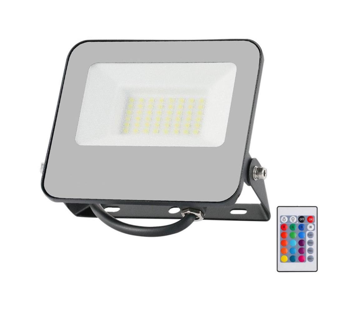 V-Tac LED RGBW Stmívatelný reflektor LED/30W/230V IP65 šedá + DO VT1866