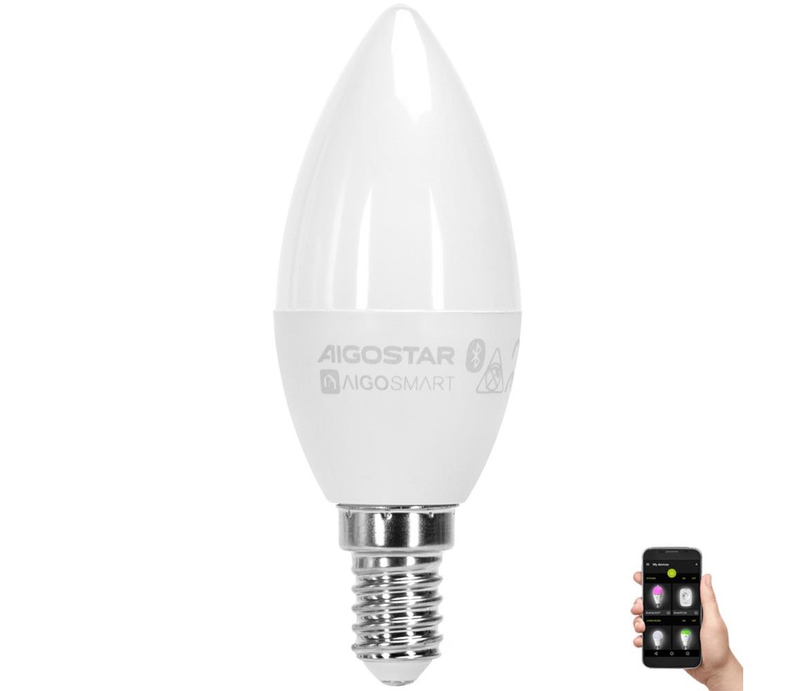 Aigostar B.V. LED RGBW Žárovka C37 E14/4,9W/230V 2700-6500K - Aigostar AI0587