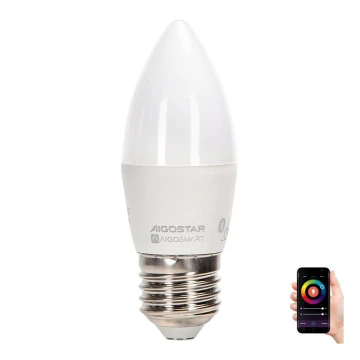 LED RGBW Žárovka C37 E27/6,5W/230V 2700-6500K - Aigostar