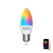 LED RGBW Žárovka C37 E27/7W/230V 3000-6500K Wi-Fi - Aigostar