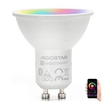 LED RGBW Žárovka GU10/4,9W/230V 2700-6500K - Aigostar