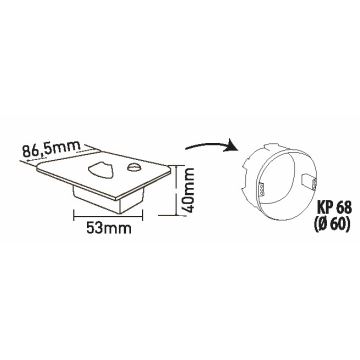 LED Schodišťové svítidlo s pohybovým senzorem LED/1,5W/230V 3000K/4000K/6500K