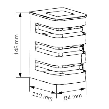 LED Solární nástěnné svítidlo AGIDE LED/1,2V IP44