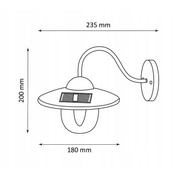 LED Solární nástěnné svítidlo DALI LED/1,2V IP44