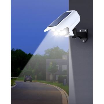 LED Solární maketa bezpečnostní kamery se senzorem KAMERA LED/1W/3,7V IP44 + dálkové ovládání