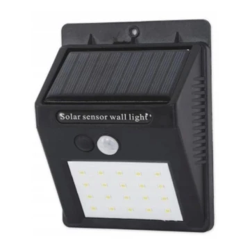 LED Solární nástěnné svítidlo se senzorem LED/0,55W/3,7V IP65