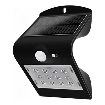 LED Solární nástěnné svítidlo se senzorem LED/1.5W/3,7V IP65
