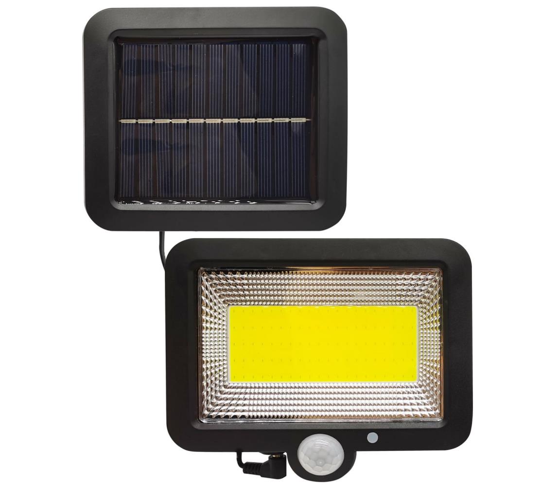 Polux LED Solární reflektor se senzorem DUO LED/1W/3,7V IP44 SA1813
