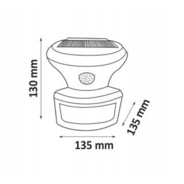 LED Solární reflektor se senzorem LED/5W/3,7V IP44