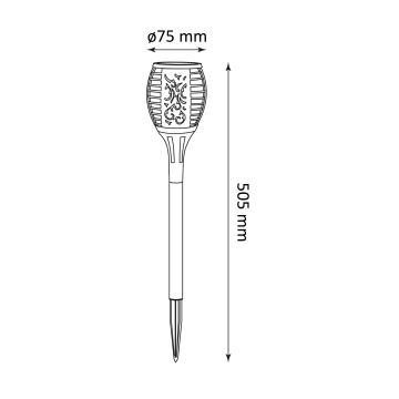 LED Solární svítidlo se senzorem FUEGO LED/1,2V IP44